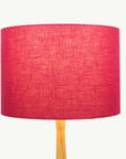 Berry Red Linen Lampshade