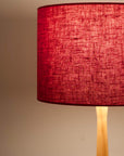 Berry Red Linen Lampshade