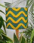 Green and Yellow Waves African Lampshade