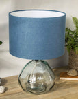 Dusty Blue Linen Lampshade