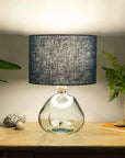 Dusty Blue Linen Lampshade