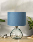 Dusty Blue Linen Lampshade