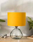 Golden Mustard Yellow Linen Lampshade