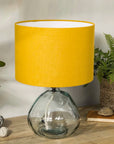 Golden Mustard Yellow Linen Lampshade