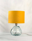 Golden Mustard Yellow Linen Lampshade