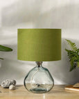 Moss Green Linen Lampshade