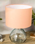 Peach Linen Lampshade