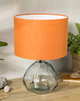 Pumpkin Orange Linen Lampshade
