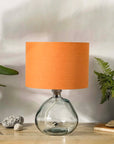 Pumpkin Orange Linen Lampshade