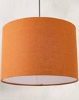 Pumpkin Orange Linen Lampshade