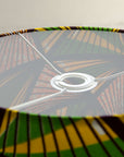 Yellow and Green Geometric Triangles African Lampshade