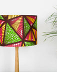 Pink and Green Geometric Triangles African Lampshade
