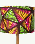 Pink and Green Geometric Triangles African Lampshade
