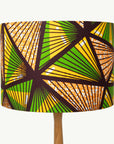 Yellow and Green Geometric Triangles African Lampshade