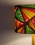Pink and Green Geometric Triangles African Lampshade