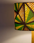 Yellow and Green Geometric Triangles African Lampshade