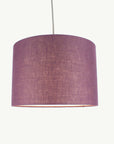 Aubergine Purple Linen Lampshade - Tropikala
