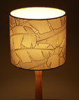 Black and White Banana Leaf Lampshade - Tropikala