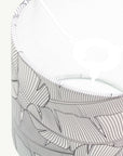 Black and White Banana Leaf Lampshade - Tropikala