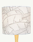 Black and White Banana Leaf Lampshade - Tropikala