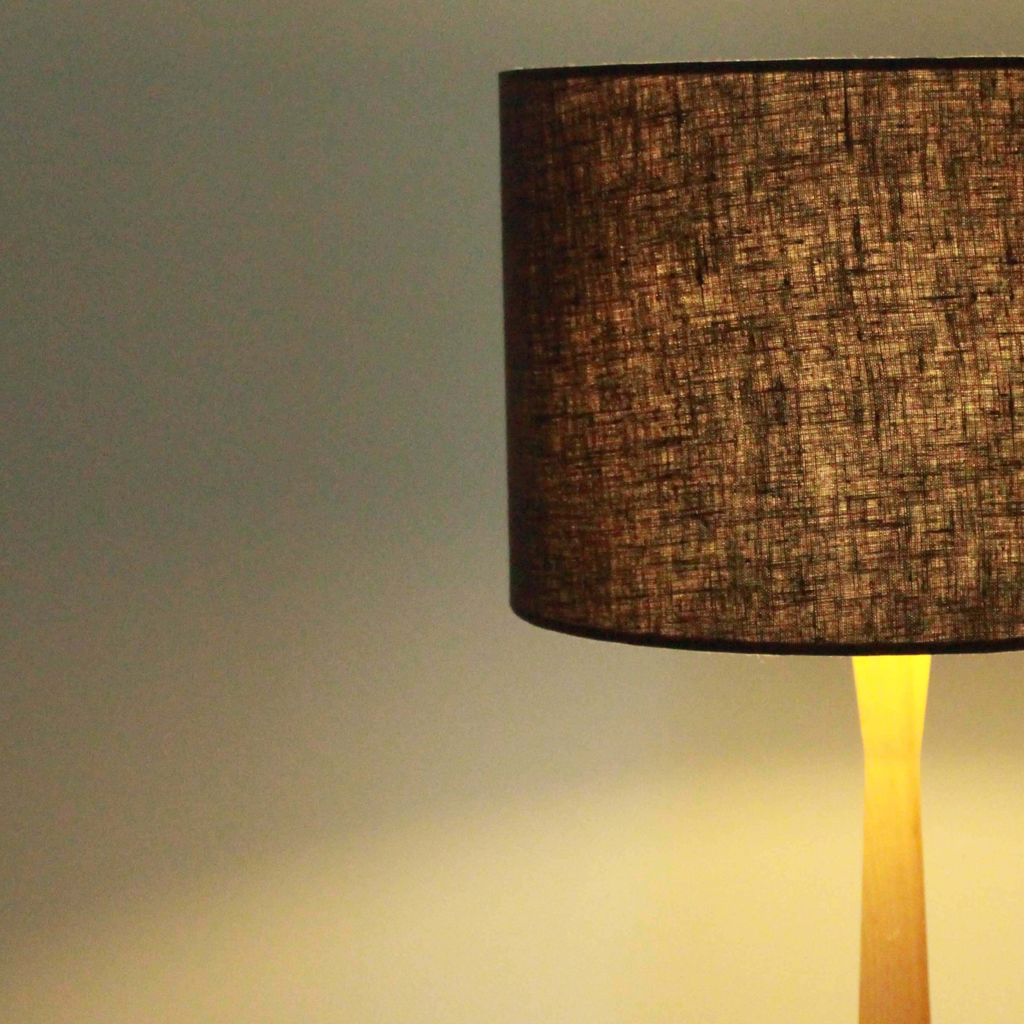 Charcoal Grey Linen Lampshade - Tropikala