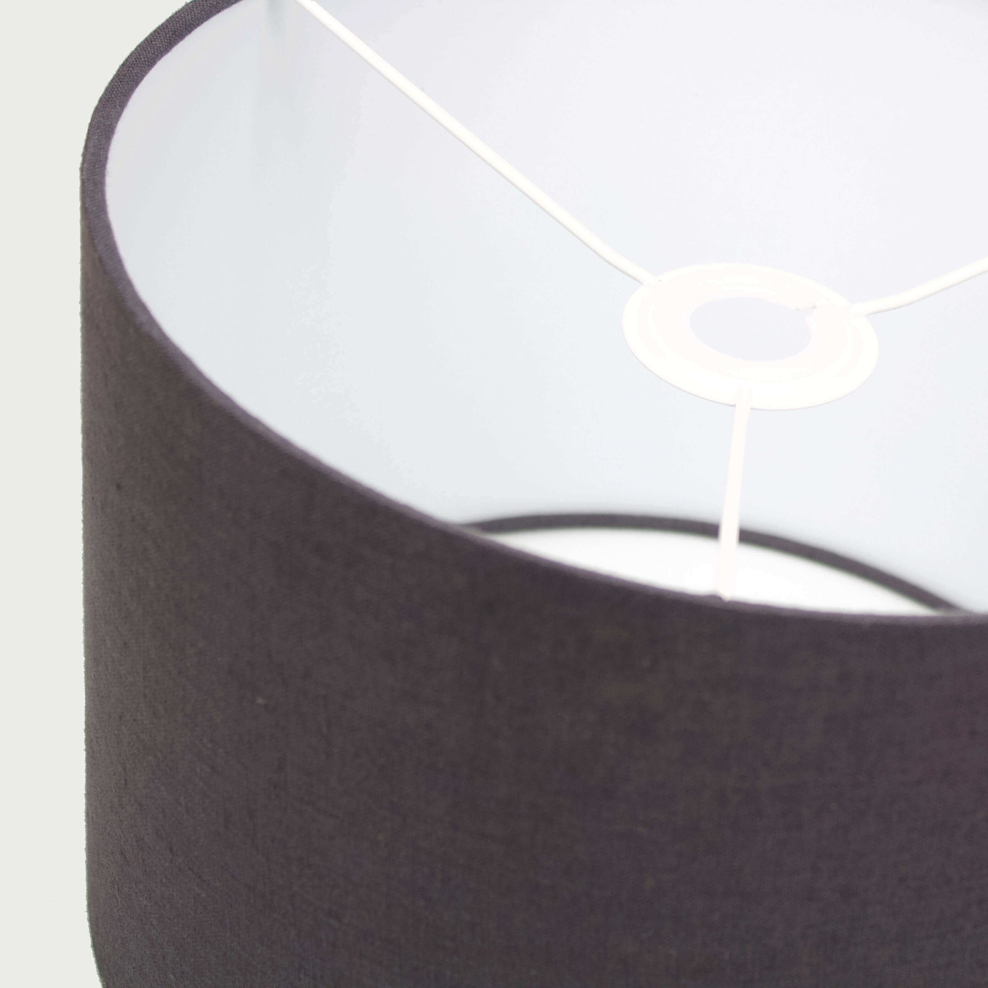 Charcoal Grey Linen Lampshade - Tropikala