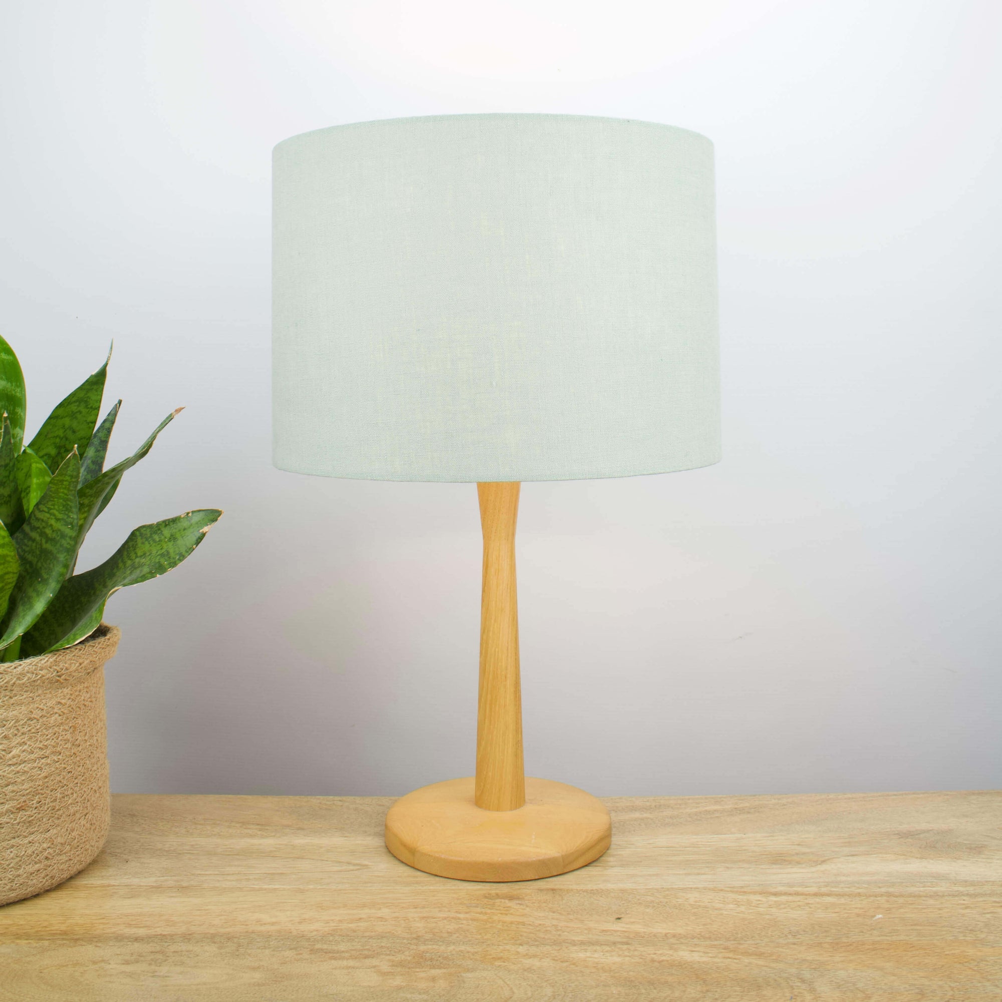 Dark Mint Green Linen Lampshade - Tropikala