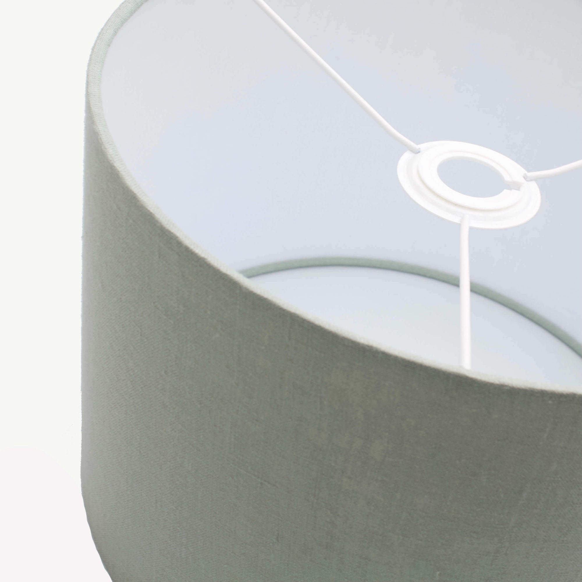 Dark Mint Green Linen Lampshade - Tropikala