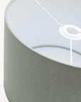 Dark Mint Green Linen Lampshade - Tropikala