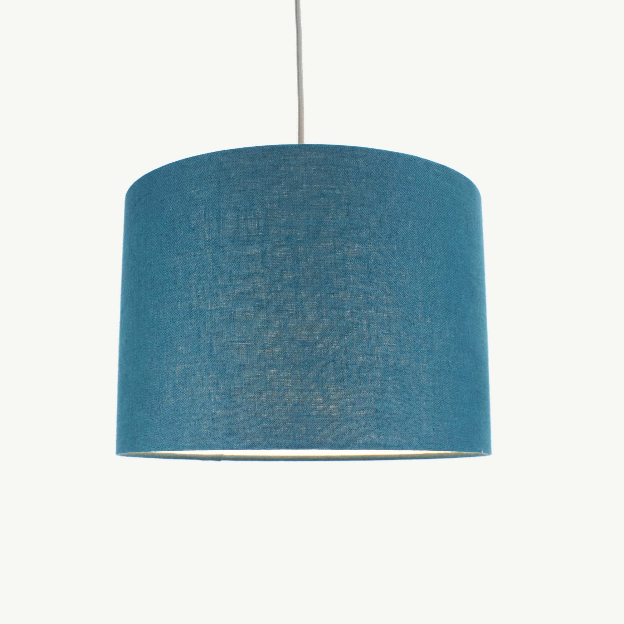Deep Turquoise Linen Lampshade - Tropikala