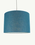 Deep Turquoise Linen Lampshade - Tropikala