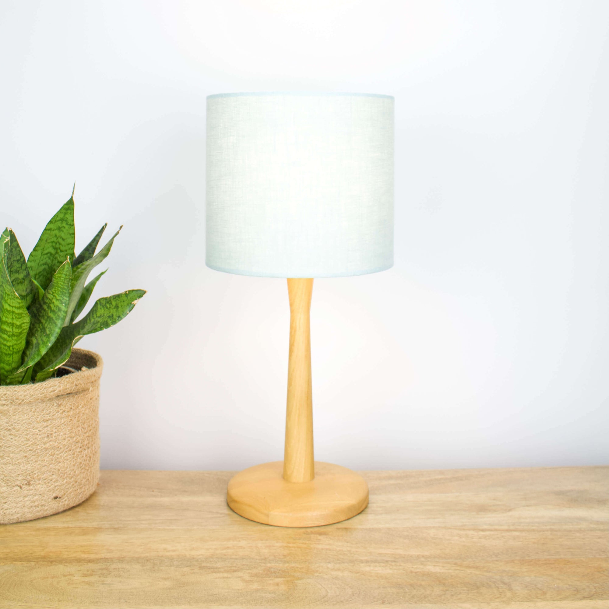 Duck Egg Blue Linen Lampshade - Tropikala