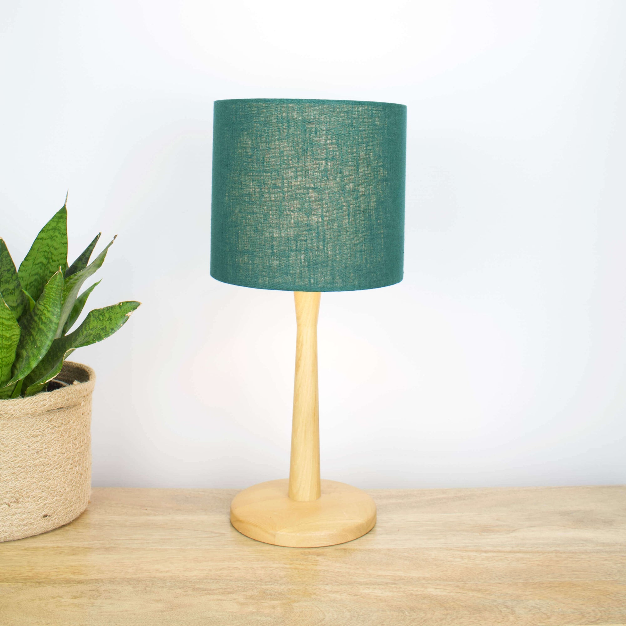 Forest Green Linen Lampshade - Tropikala