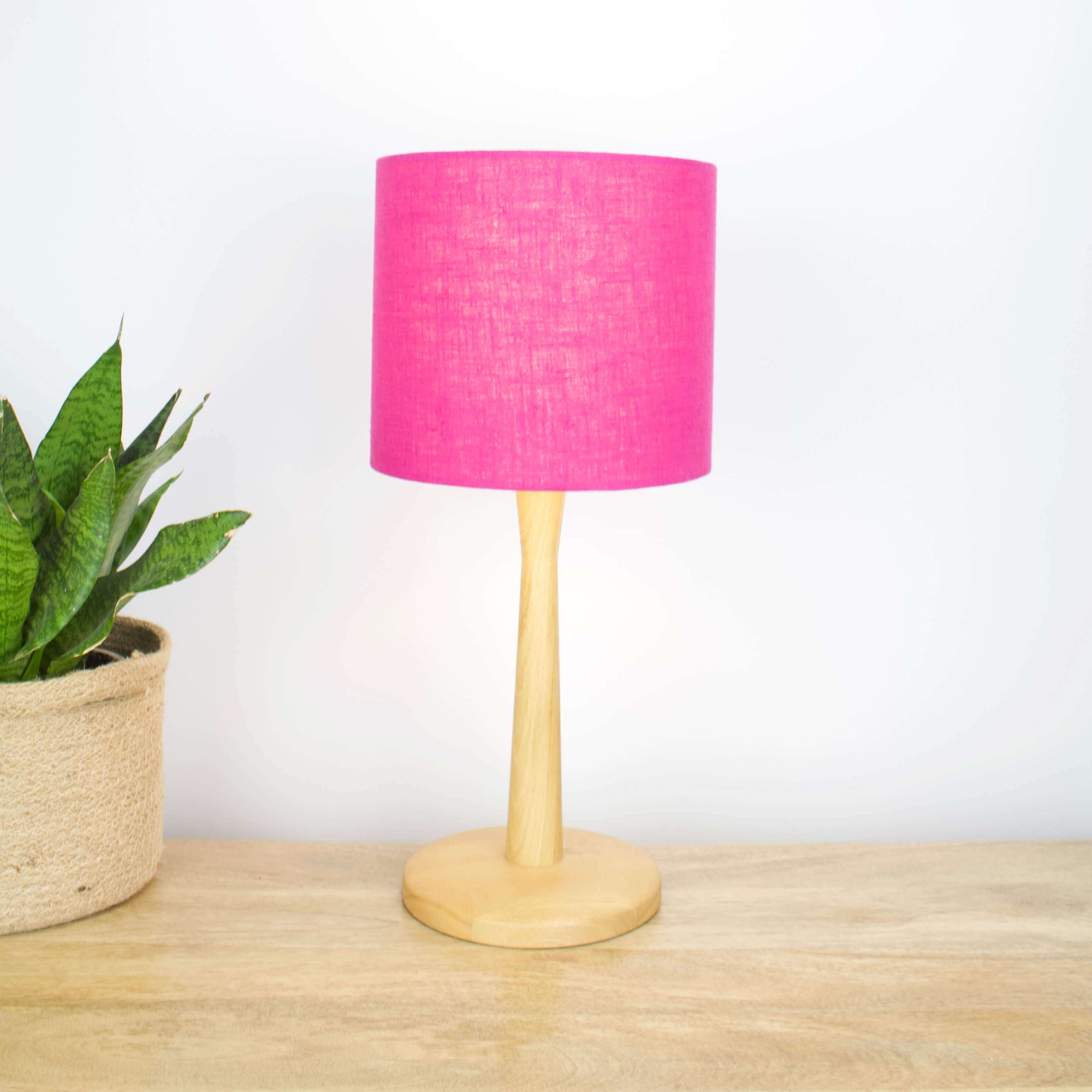 Fuchsia Pink Linen Lampshade - Tropikala