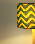 Green and Yellow Waves African Lampshade - Tropikala