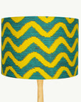 Green and Yellow Waves African Lampshade - Tropikala
