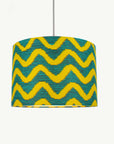 Green and Yellow Waves African Lampshade - Tropikala