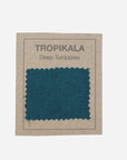 Deep Turquoise Linen Lampshade - Tropikala