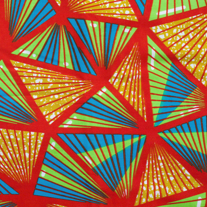 Red, Green and Blue Triangle Fabric