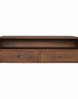 Karera Floating Mango Wood Console in Chestnut