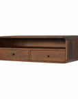 Karera Floating Mango Wood Console in Chestnut