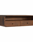 Karera Floating Mango Wood Console in Chestnut