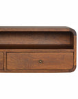 Karera Floating Mango Wood Console in Chestnut