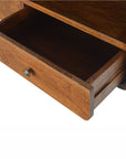 Karera Floating Mango Wood Console in Chestnut