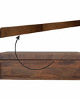 Karera Floating Mango Wood Console in Chestnut