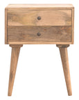 Lundo Mango Wood Bedside Table in Oak