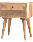 Lundo Mango Wood Bedside Table in Oak