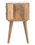 Lundo Mango Wood Bedside Table in Oak
