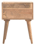 Lundo Mango Wood Bedside Table in Oak