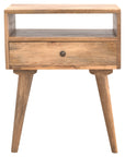 Landa Mango Wood Bedside Table in Oak